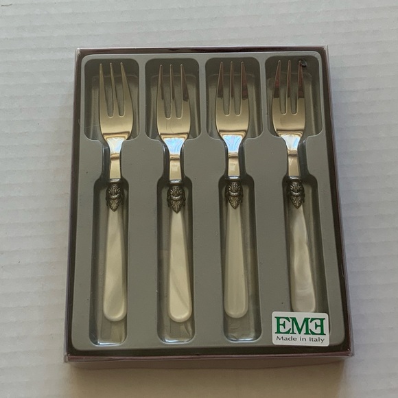 EME Italy Napoleon Cocktail/Seafood Forks 18/10 Set of 4 - Picture 12 of 13